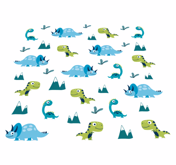 Zvířecí vinylový koberec s dinosaury z norska - TenStickers