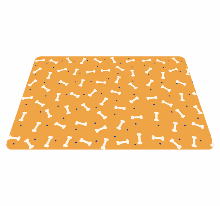 Zvířecí vinylový koberec s oranžovými kostmi - TenStickers