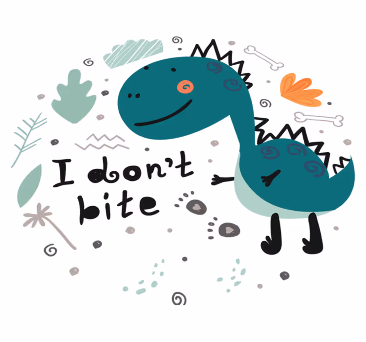 Zvířecí vinylový koberec s usmívajícím se dinosaurem - TenStickers