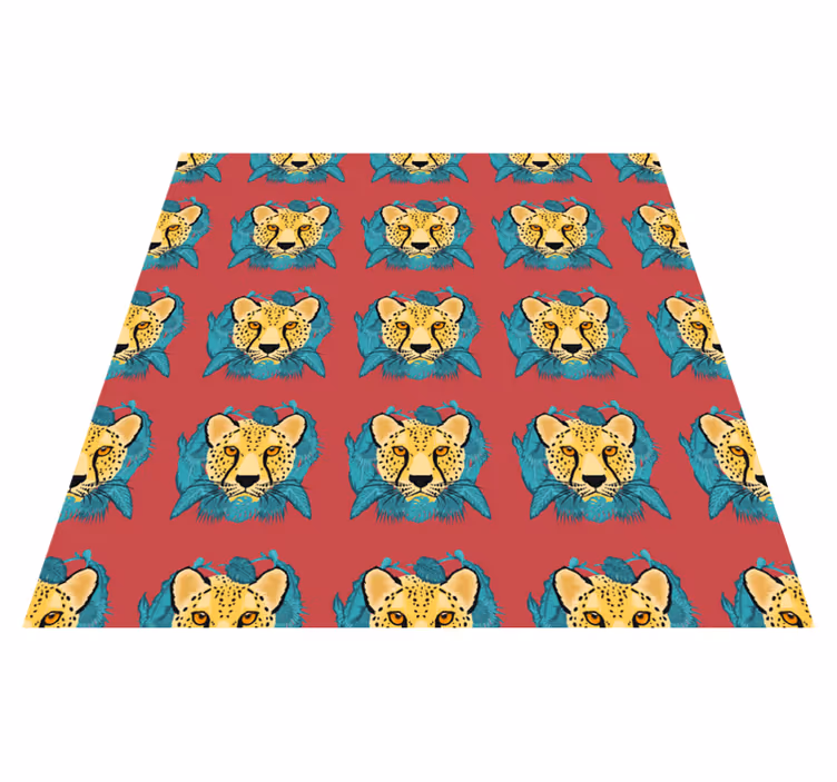 Zvířecí vinylový koberec s orientálním leopardem - TenStickers