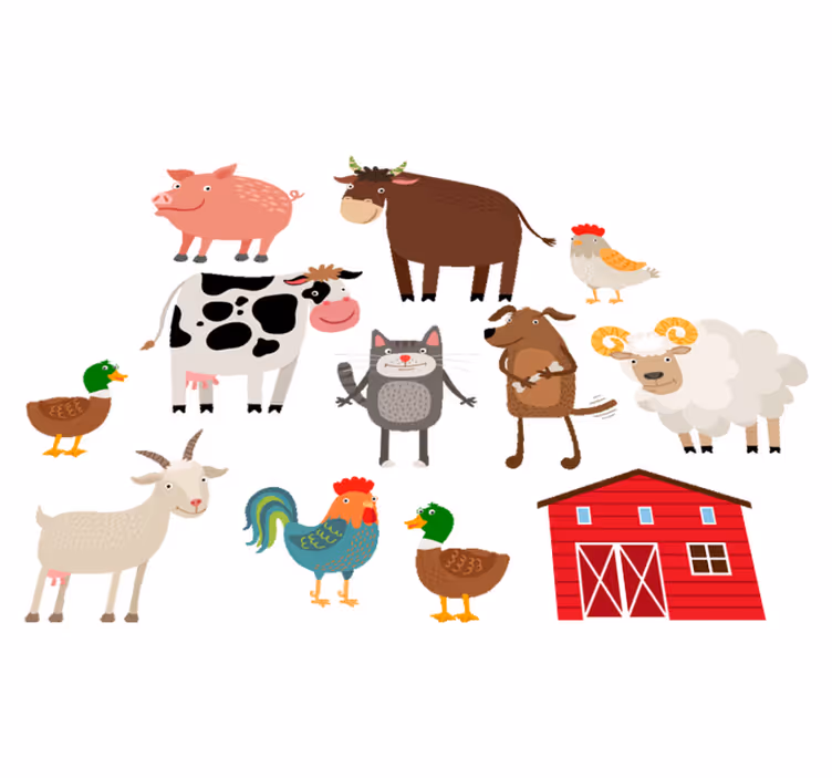 Zvířecí vinylový koberec na farmě - TenStickers