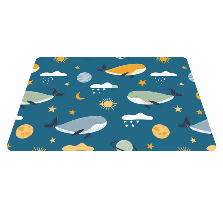 Zvířecí vinylový koberec s trendy vzorem velryb - TenStickers