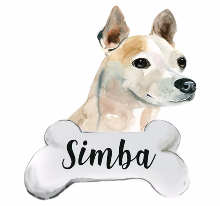 Zvířecí vinylový koberec pes se jménem - TenStickers
