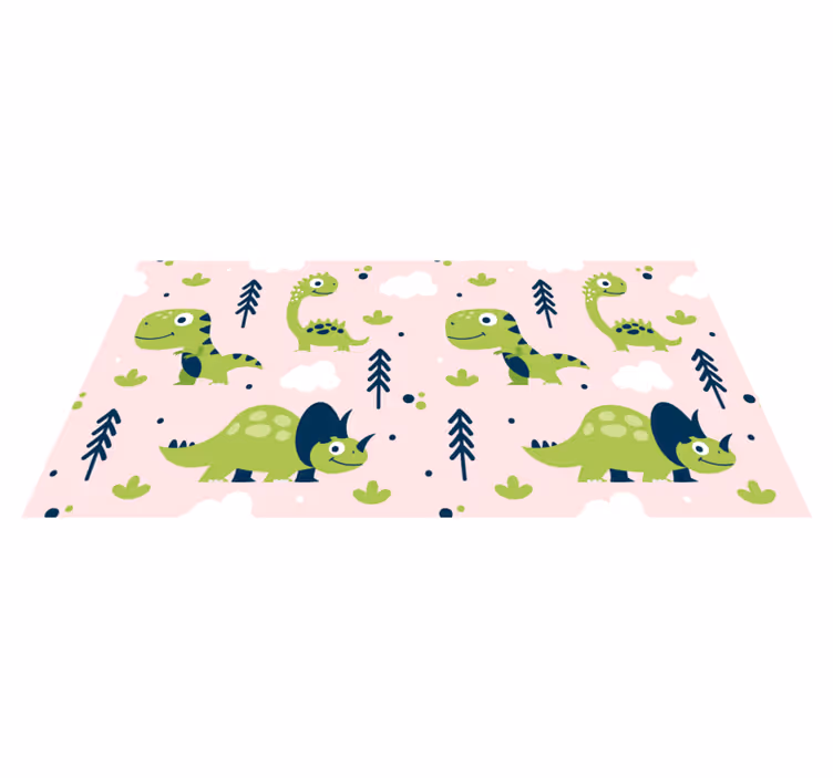 Zvířecí vinylový koberec s hravými dinosaury - TenStickers