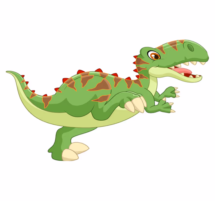 Zvířecí vinylový koberec s přátelským dinosaurem - TenStickers
