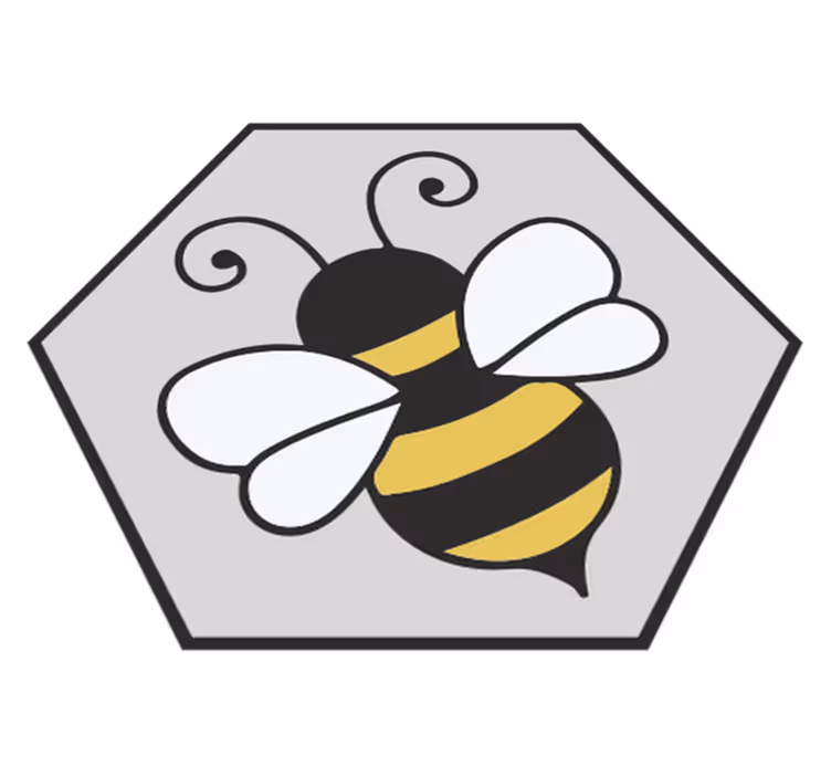 Zvířecí vinylový koberec design včelí hexagon - TenStickers