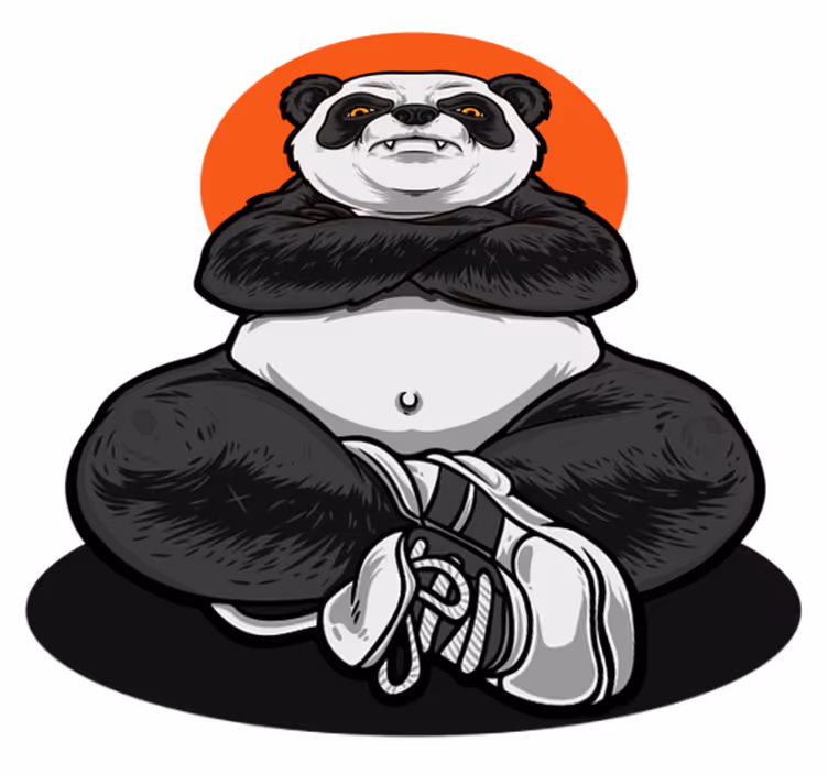 Zvířecí vinylový koberec panda v objetí klidu - TenStickers