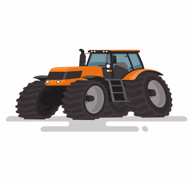 Zvířecí vinylový koberec traktor s velkými koly - TenStickers