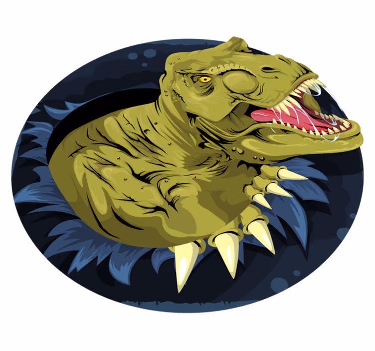 Zvířecí vinylový koberec lebka tyrannosaura rexe - TenStickers