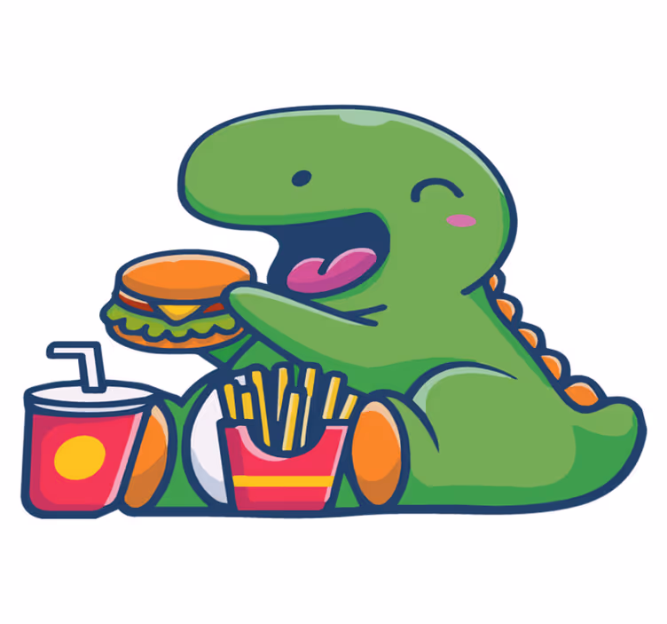 Zvířecí vinylový koberec Šťastný zelený dinosaurus - TenStickers