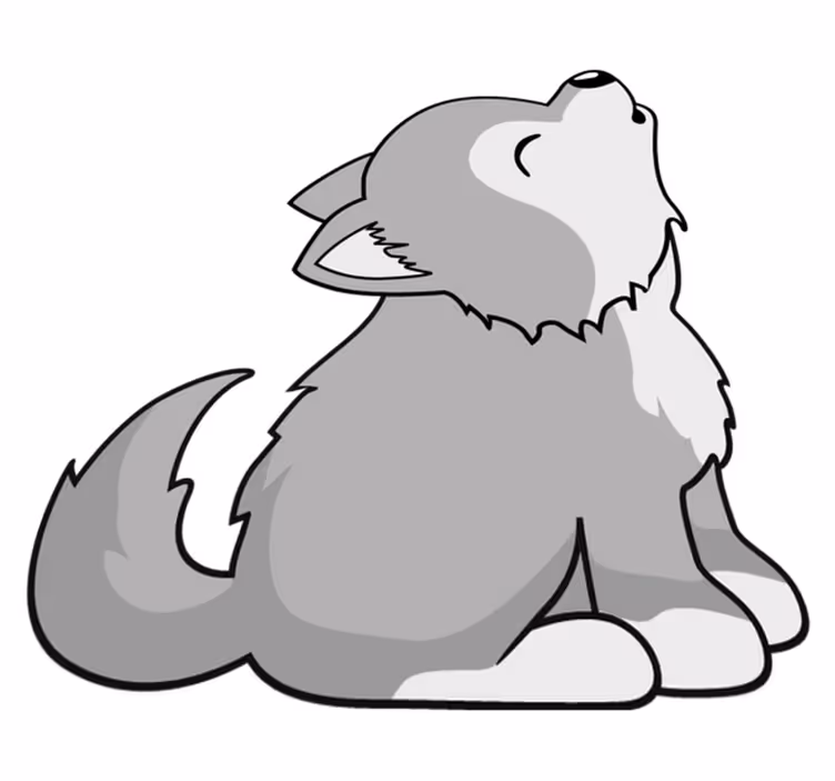 Zvířecí vinylový koberec s ilustrací vyjícího psa - TenStickers