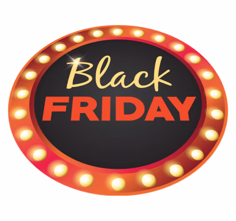 Vinylový koberec black friday Červená kulatá akce - TenStickers