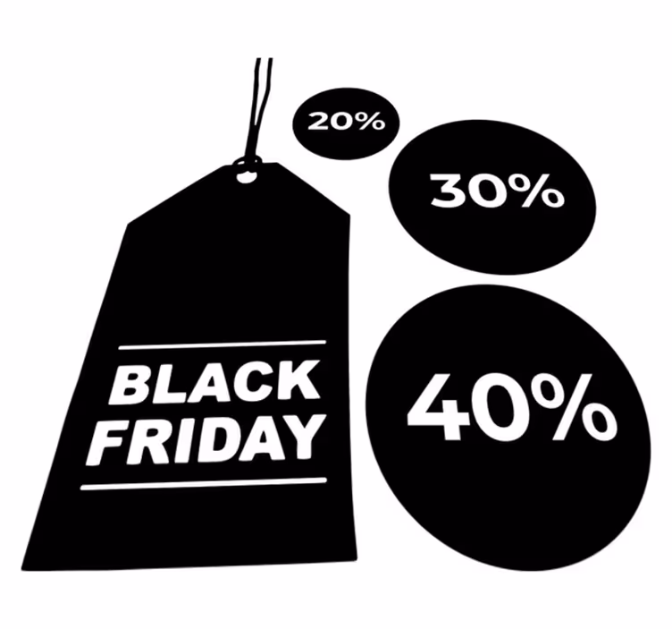 Vinylový koberec black friday s možností úprav set 3 - TenStickers