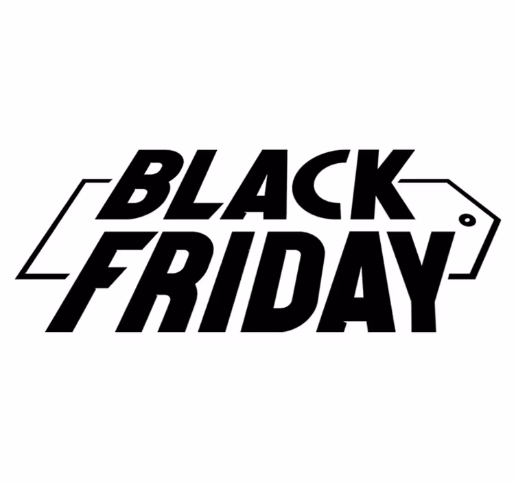 Vinylový koberec black friday moderní kurzívou - TenStickers
