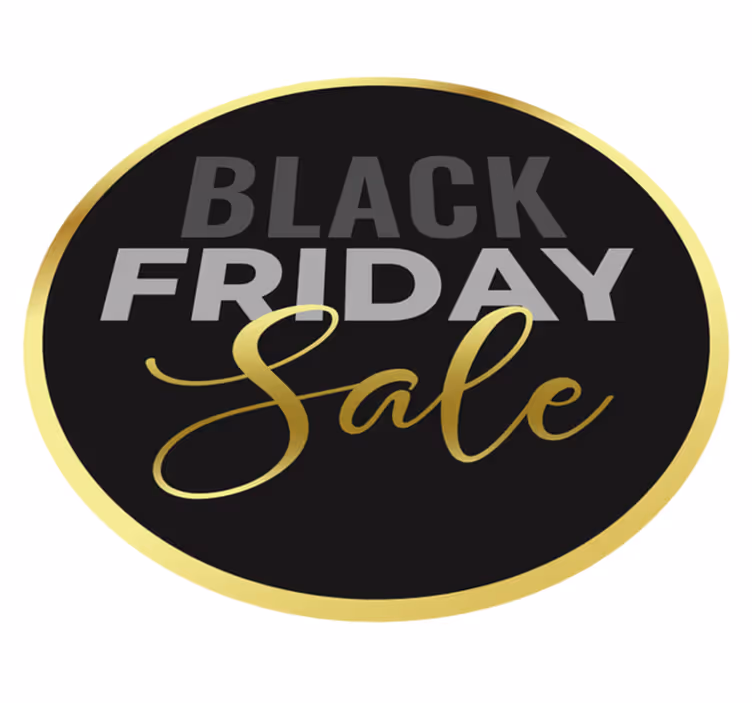 Vinylový koberec black friday zlaté pozadí - TenStickers