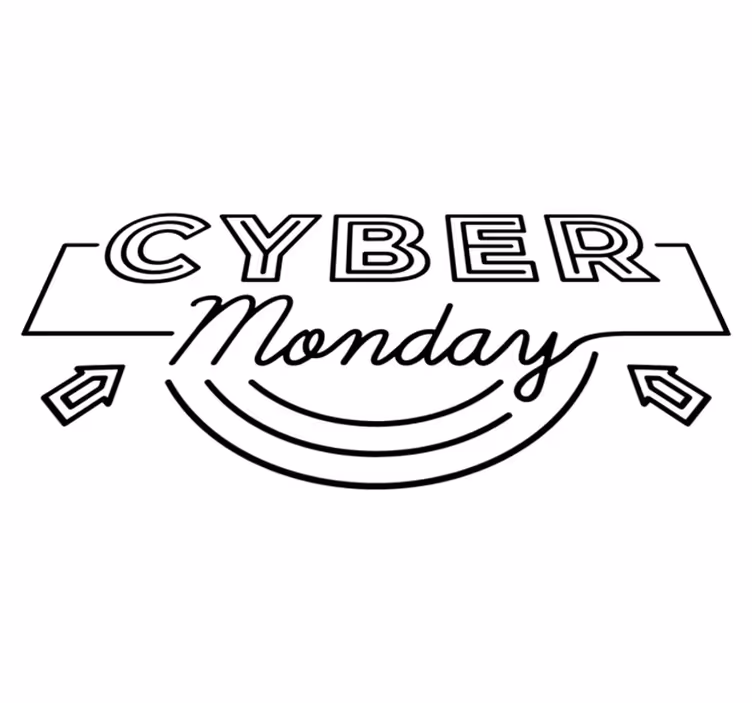 Vinylový koberec black friday šipky cyber monday - TenStickers