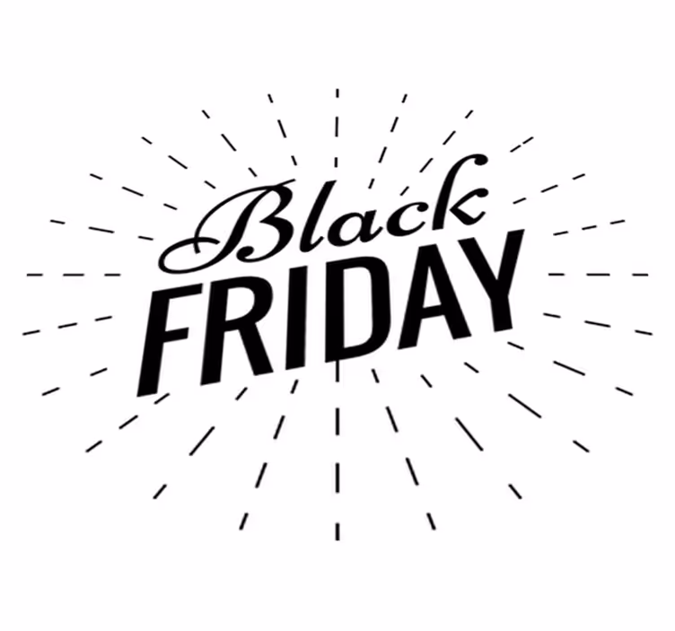 Vinylový koberec black friday lesklý kaligrafický text - TenStickers