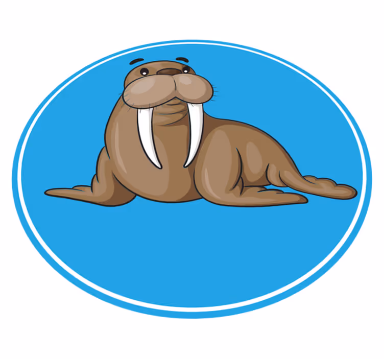 Zvířecí vinylový koberec roztomilý lachtan - TenStickers