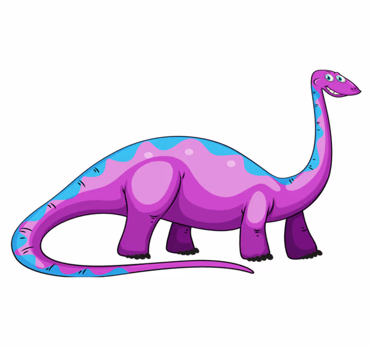 Zvířecí vinylový koberec hravý fialový dinosaurus - TenStickers