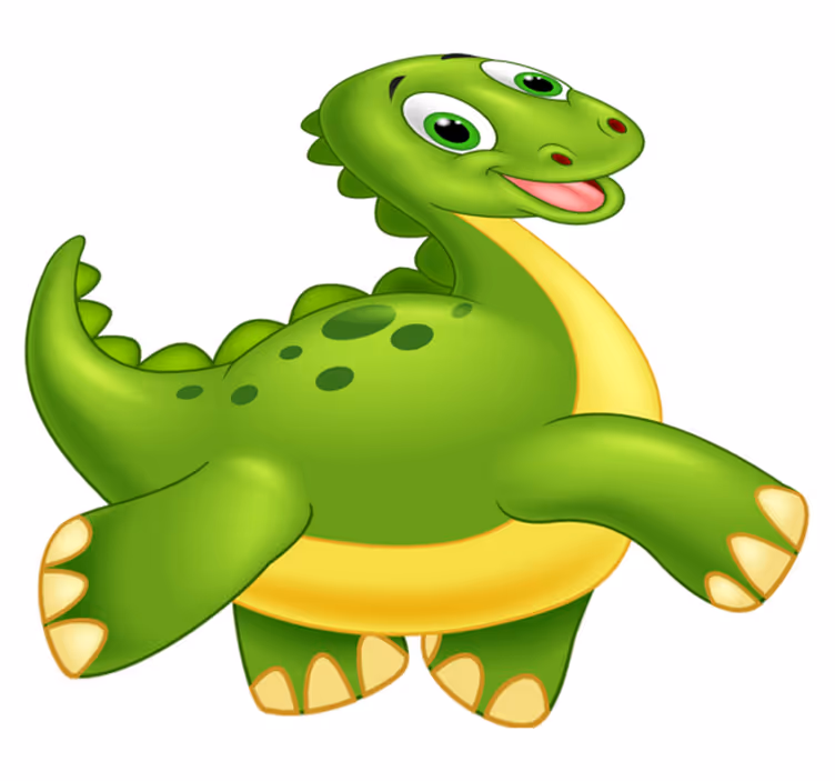 Zvířecí vinylový koberec roztomilý zelený dinosaurus - TenStickers