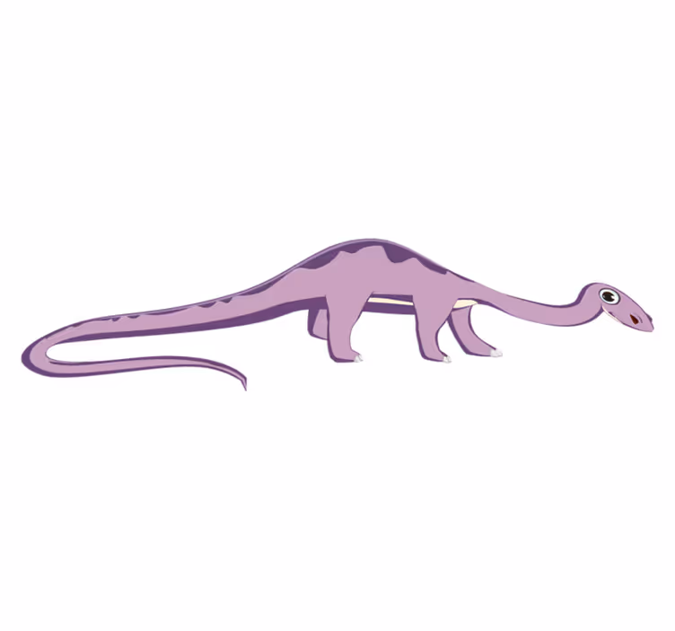 Zvířecí vinylový koberec přátelský dlouhokrký dinosaur - TenStickers