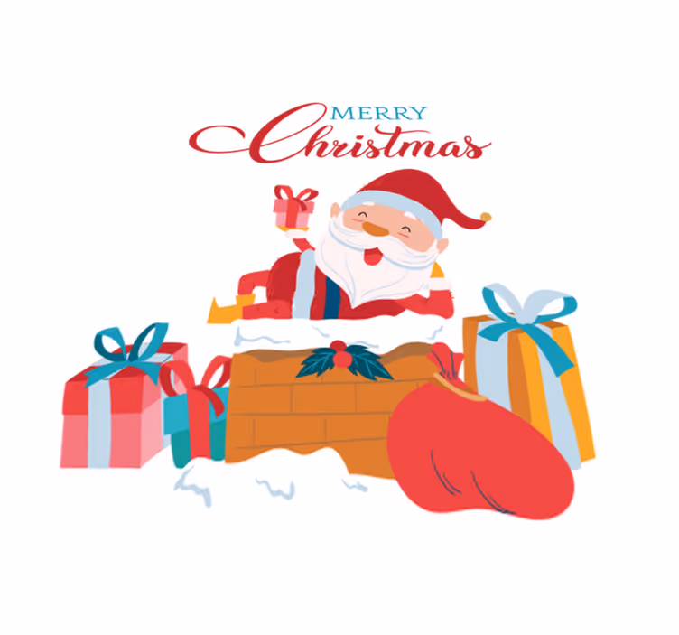 Vinylový koberec vánoce s vánočním santa klausem - TenStickers