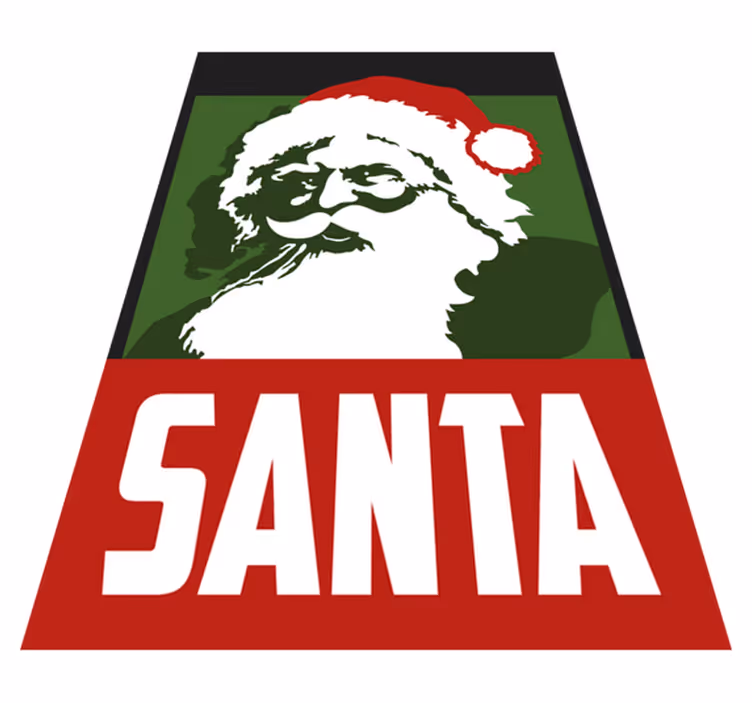 Vinylový koberec vánoce realistický santa claus - TenStickers