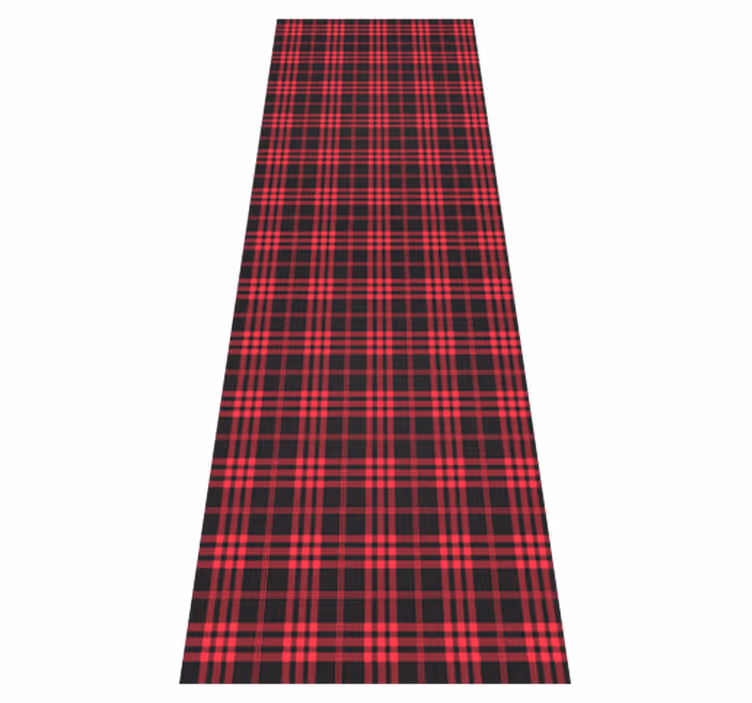 Vinylový koberec vánoce tartan vzor na lednici - TenStickers