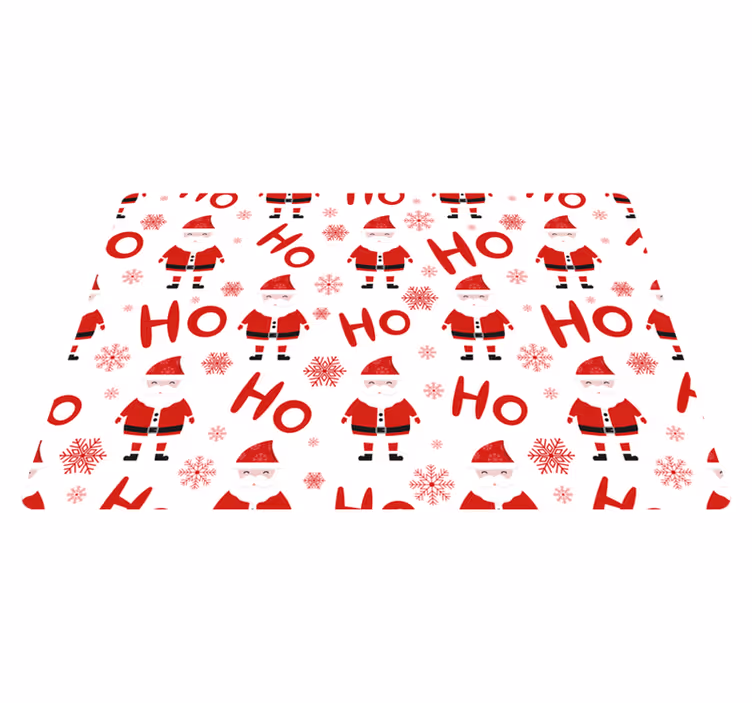 Vinylový koberec vánoce santa claus a hohoho motiv - TenStickers