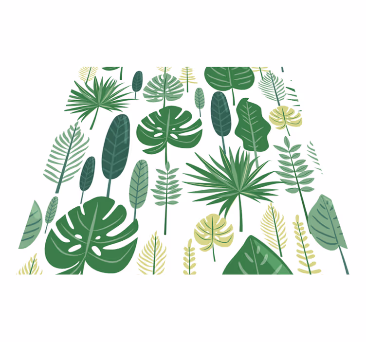 Vinylový koberec s květinami a rostlinami monstera - TenStickers