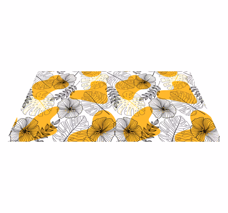 Vinylový koberec s květinami a rostlinami kallax design - TenStickers