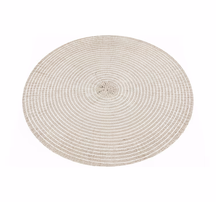 Minimalistický vinylový koberec v krémovém spirále - TenStickers