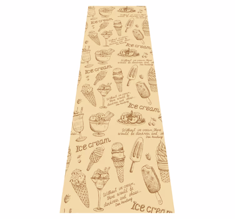 Kuchyňský vinylový koberec vintage zmrzliny - TenStickers
