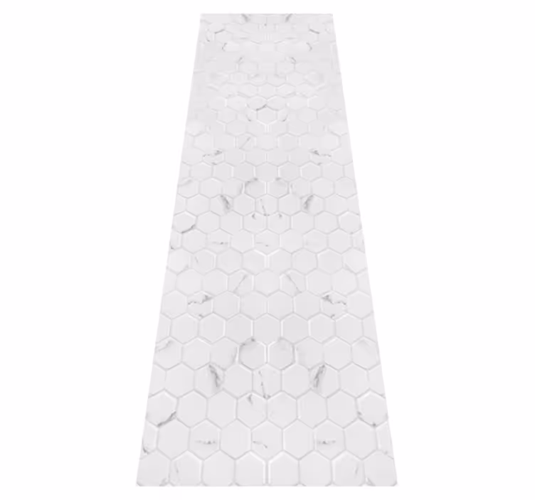 Kuchyňský vinylový koberec hexagonální elegantní šedý - TenStickers