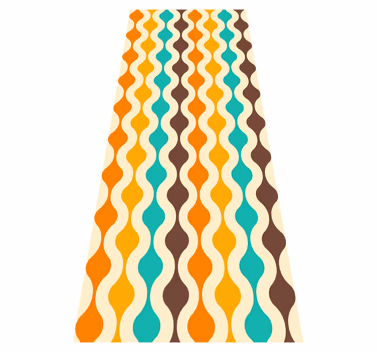 Kuchyňský vinylový koberec geometrický retro 70. léta - TenStickers