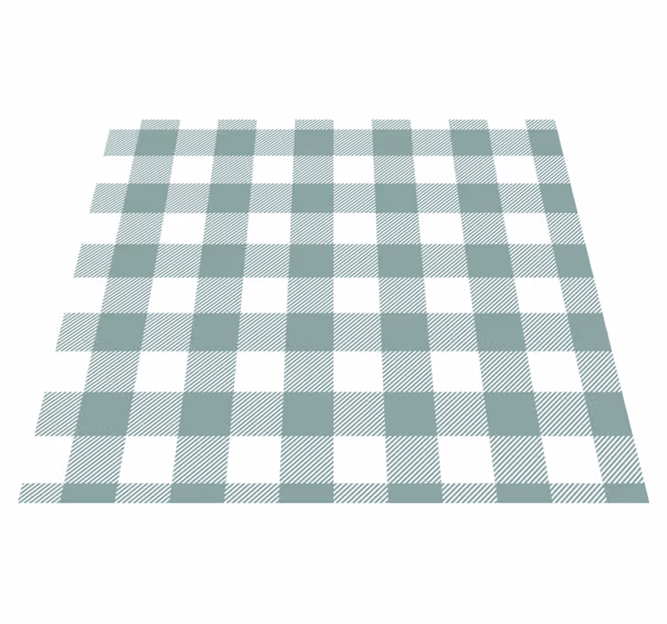 Kuchyňský vinylový koberec zelený tartan - TenStickers