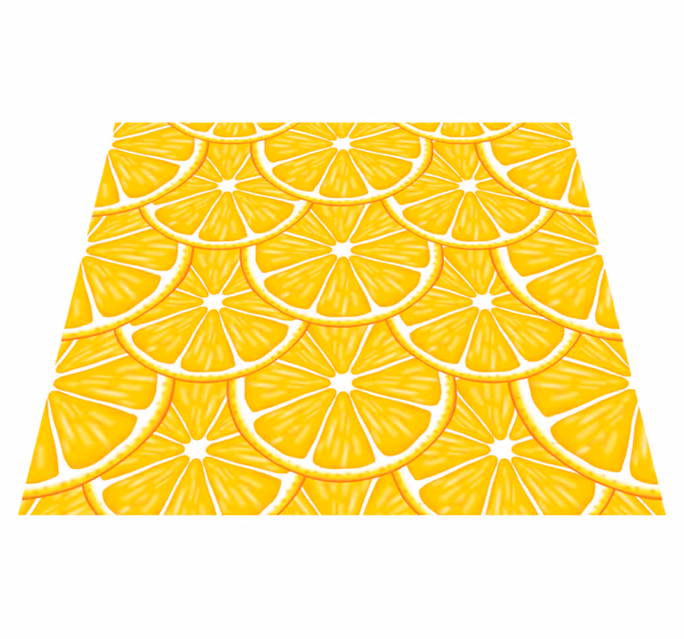 Kuchyňský vinylový koberec s oranžovým vzorem - TenStickers