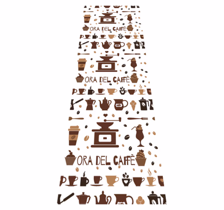 Kuchyňský vinylový koberec Čas na kávu - TenStickers