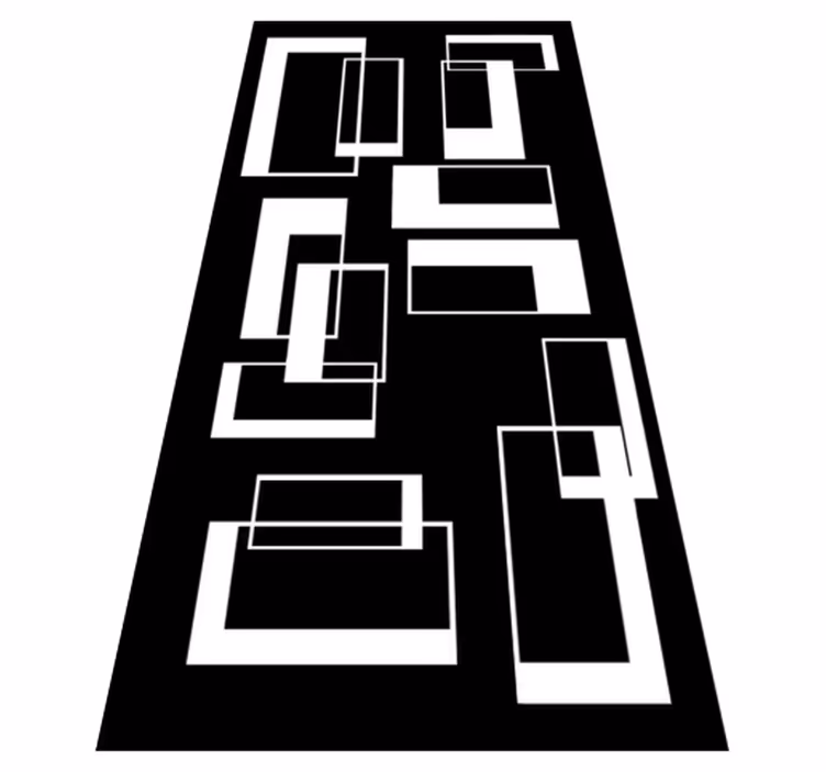 Koupelnový vinylový koberec minimalistické obdélníky - TenStickers