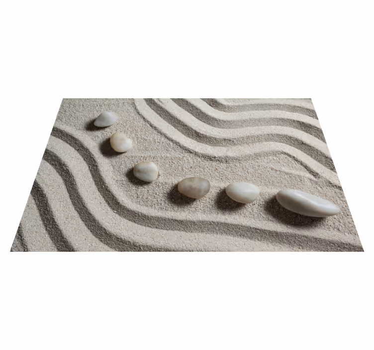 Koupelnový vinylový koberec zen cesta písek - TenStickers