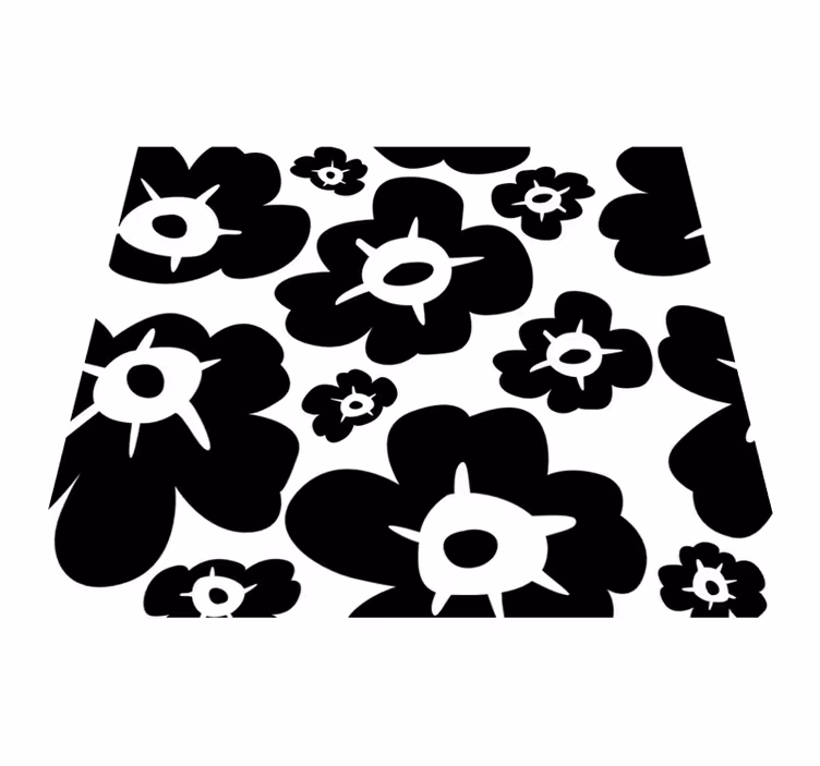Vinylový koberec do ložnice Černá mák - TenStickers