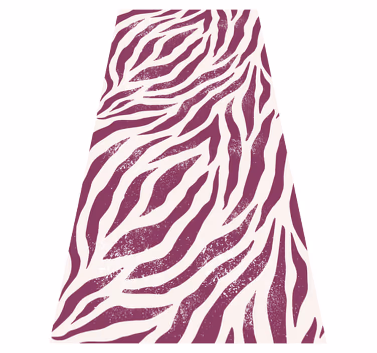 Vinylový koberec se zvířecím potiskem zebra fialovo-bílá - TenStickers