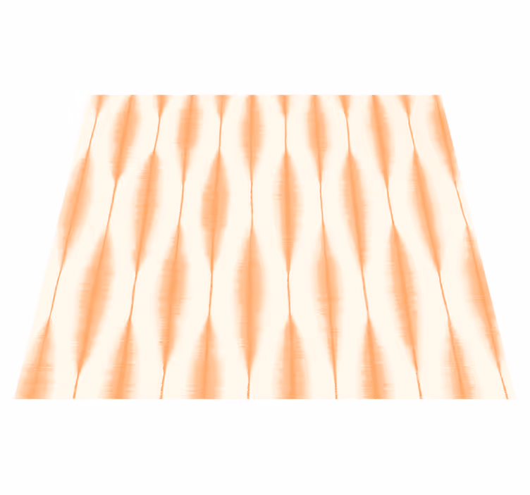 Geometrický vinylový koberec ikat kasuri oranžový - TenStickers