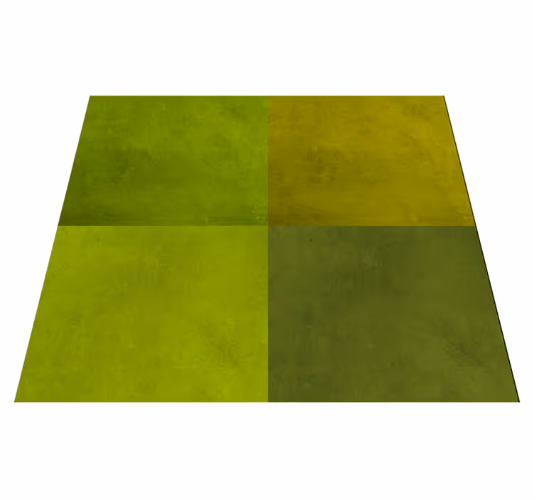 Geometrický vinylový koberec moderní zelené čtverce - TenStickers