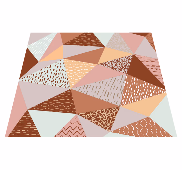 Geometrický vinylový koberec tvarové trojúhelníky - TenStickers