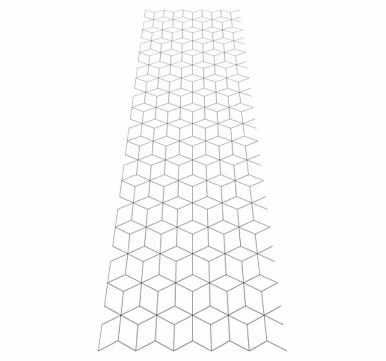 Geometrický vinylový koberec s geometrickým vzorem kostek - TenStickers