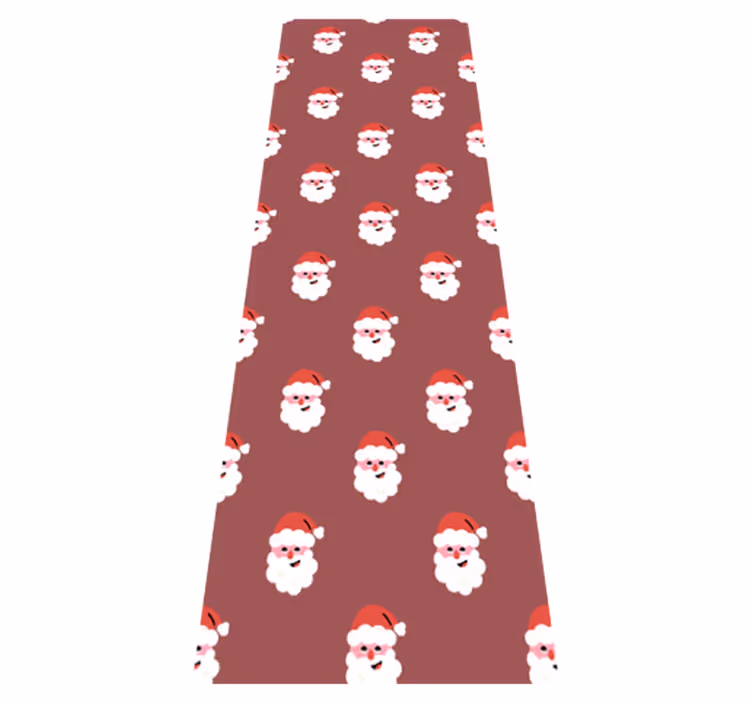 Vinylový koberec vánoce vzor santa claus červený - TenStickers