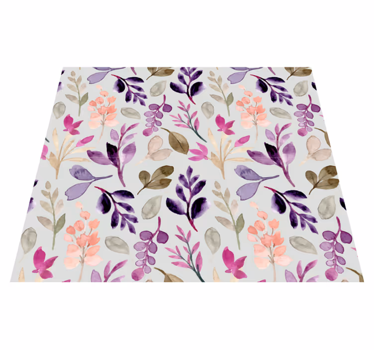 Vinylový koberec do ložnice květnový jemný odstín - TenStickers