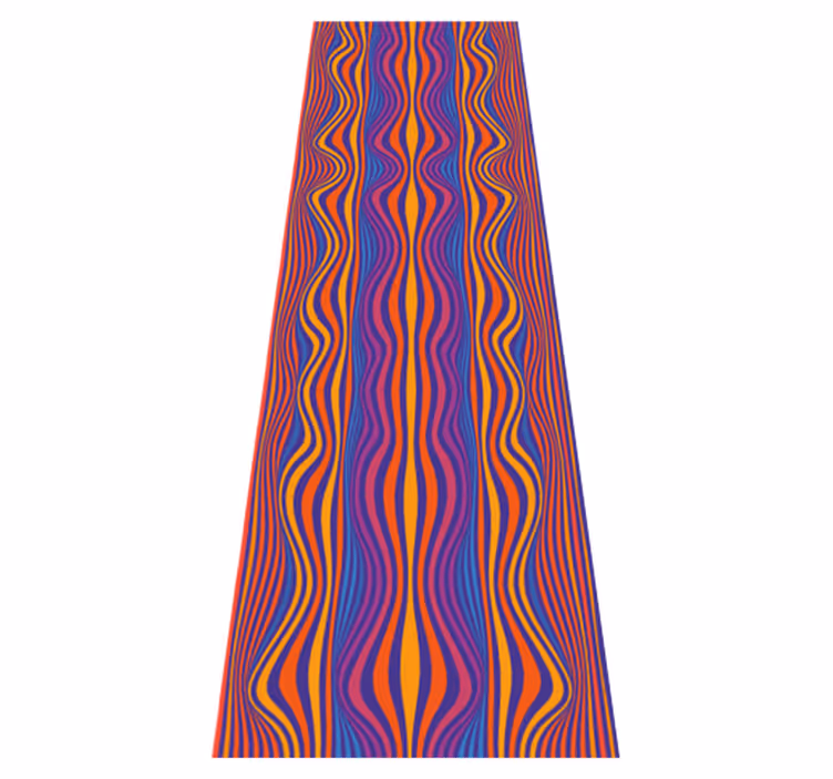 Vinylový koberec do ložnice s psychedelickými liniemi - TenStickers