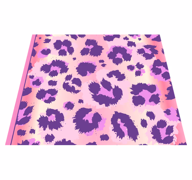 Vinylový koberec do ložnice s růžovým leopardem - TenStickers